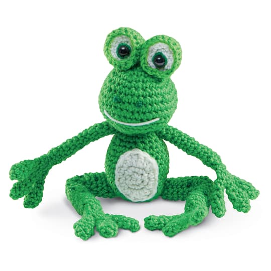6 Pack: Intermediate Frog Amigurumi Crochet Kit by Loops & Threads®